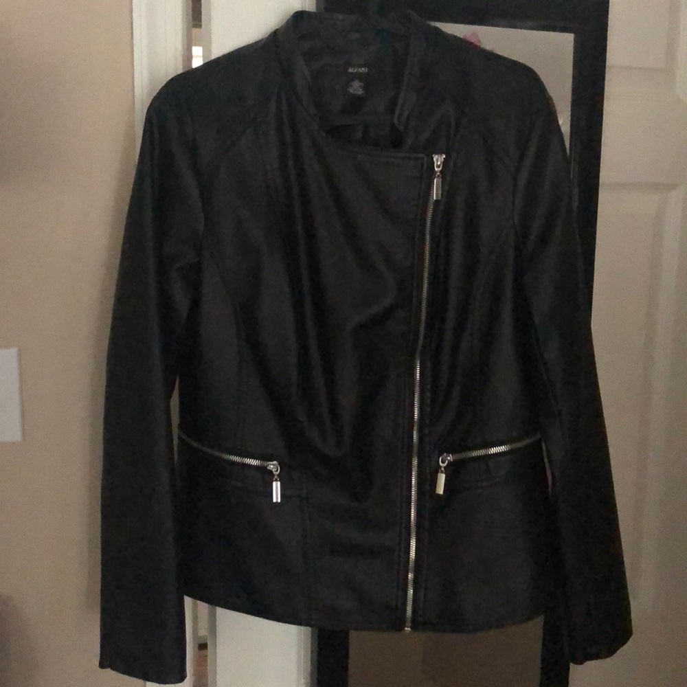 Faux leather coat